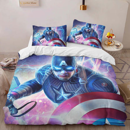 Captain America Marvel 03 Duvet Cover 2