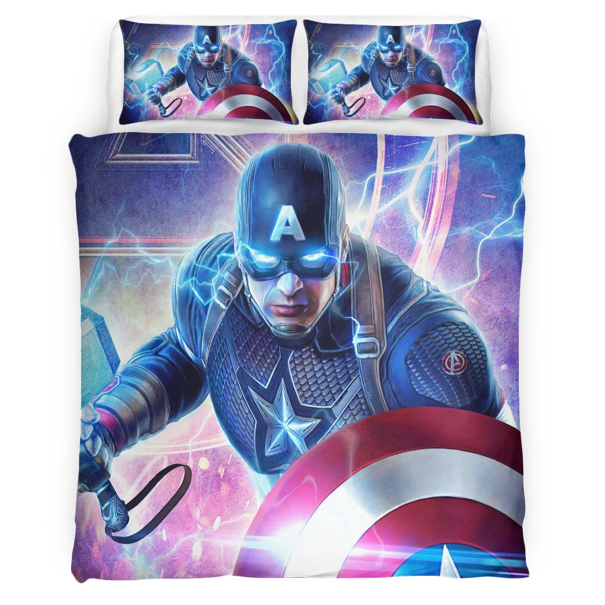 Captain America Marvel 03 Duvet Cover