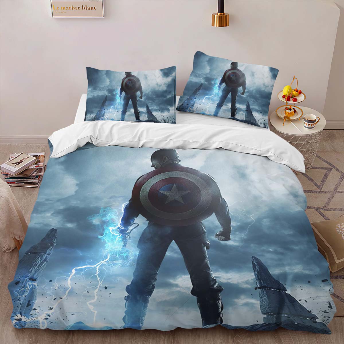 Captain America Marvel 04 Duvet Cover 2