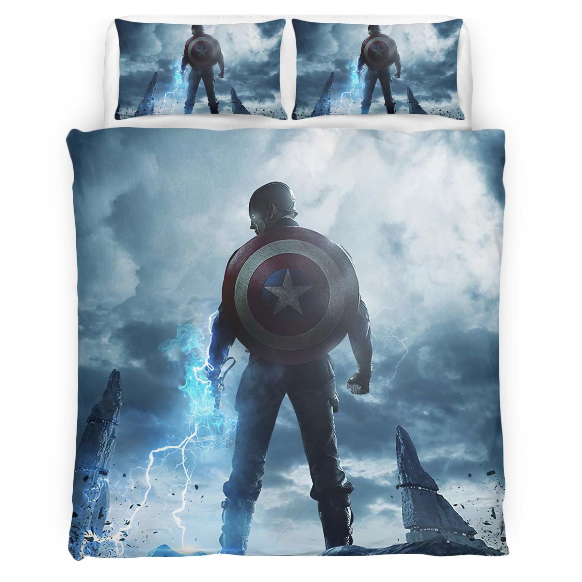 Captain America Marvel 04 Duvet Cover