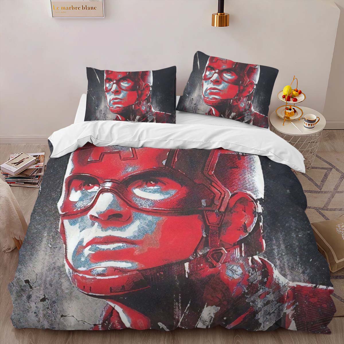 Captain America Marvel 05 Duvet Cover 2
