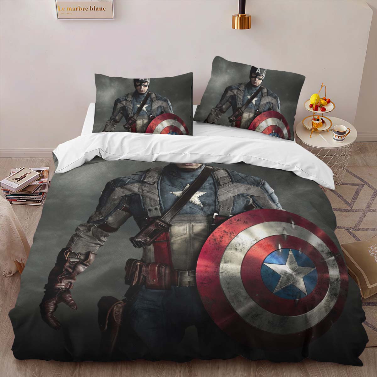 Captain America Marvel 06 Duvet Cover 2