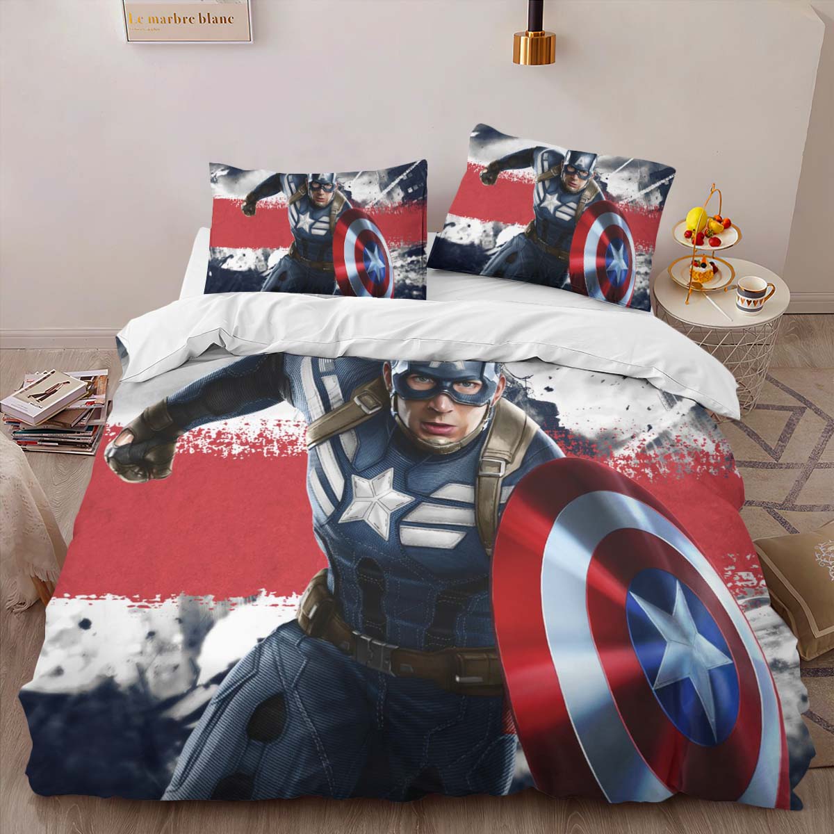 Captain America Marvel 07 Duvet Cover 2