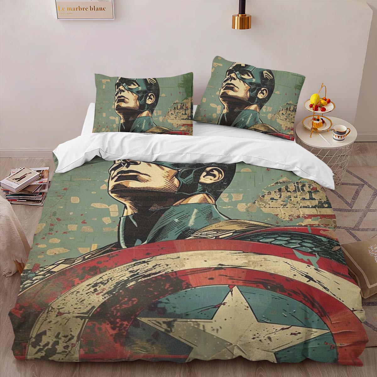 Captain America Marvel 08 Duvet Cover 2