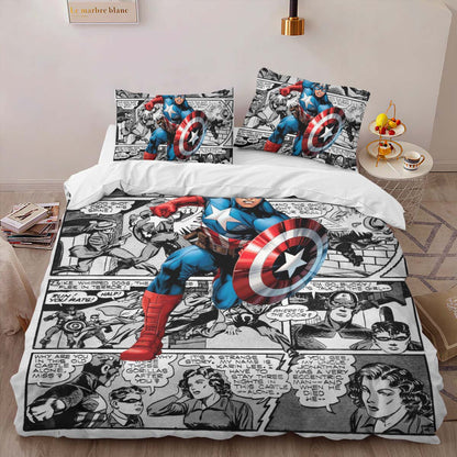 Captain America Marvel 09 Duvet Cover 2