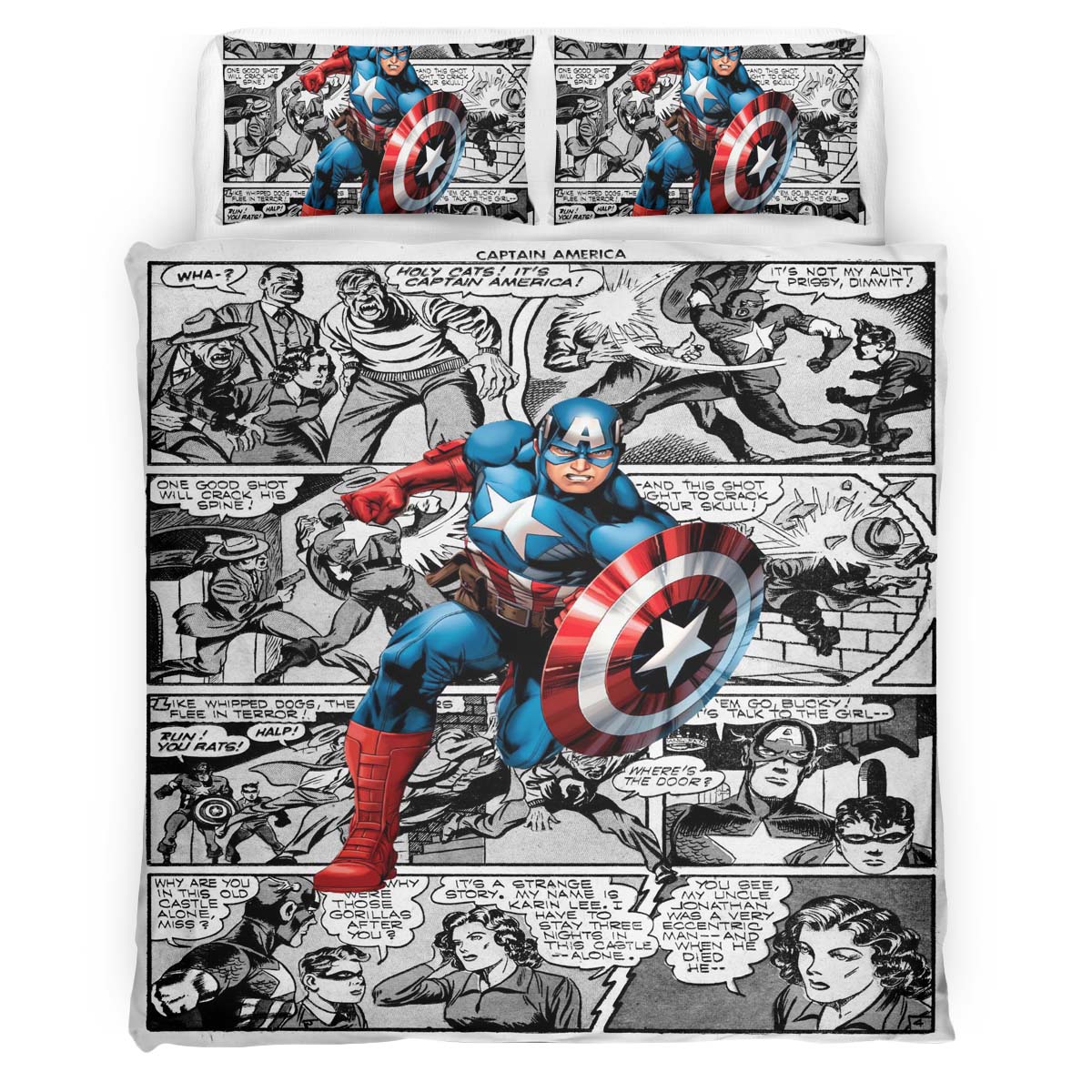 Captain America Marvel 09 Duvet Cover