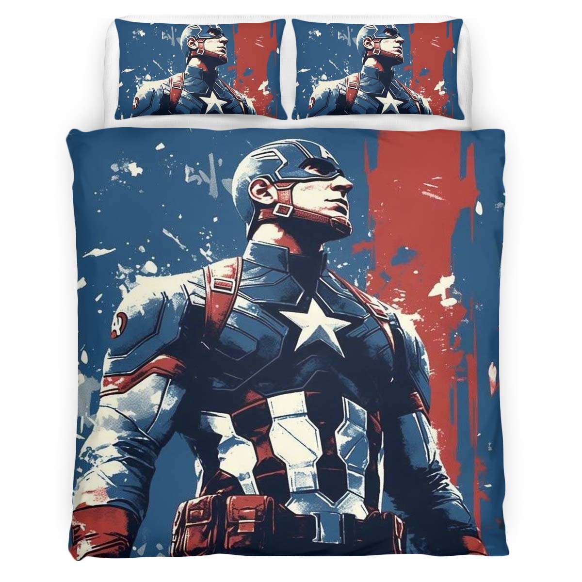 Captain America Marvel 10 Duvet Cover