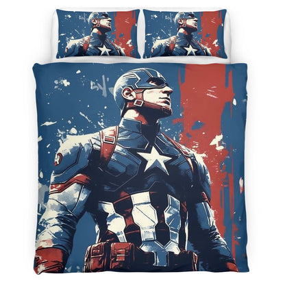 Captain America Marvel 10 Duvet Cover
