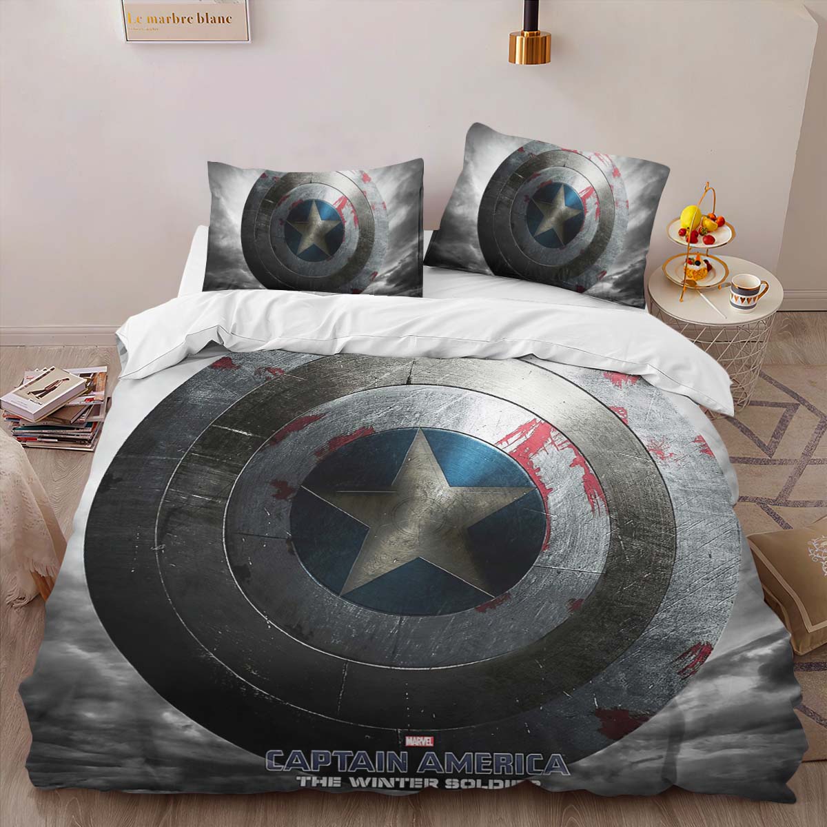 Captain America Shield 2 Duvet Cover 2