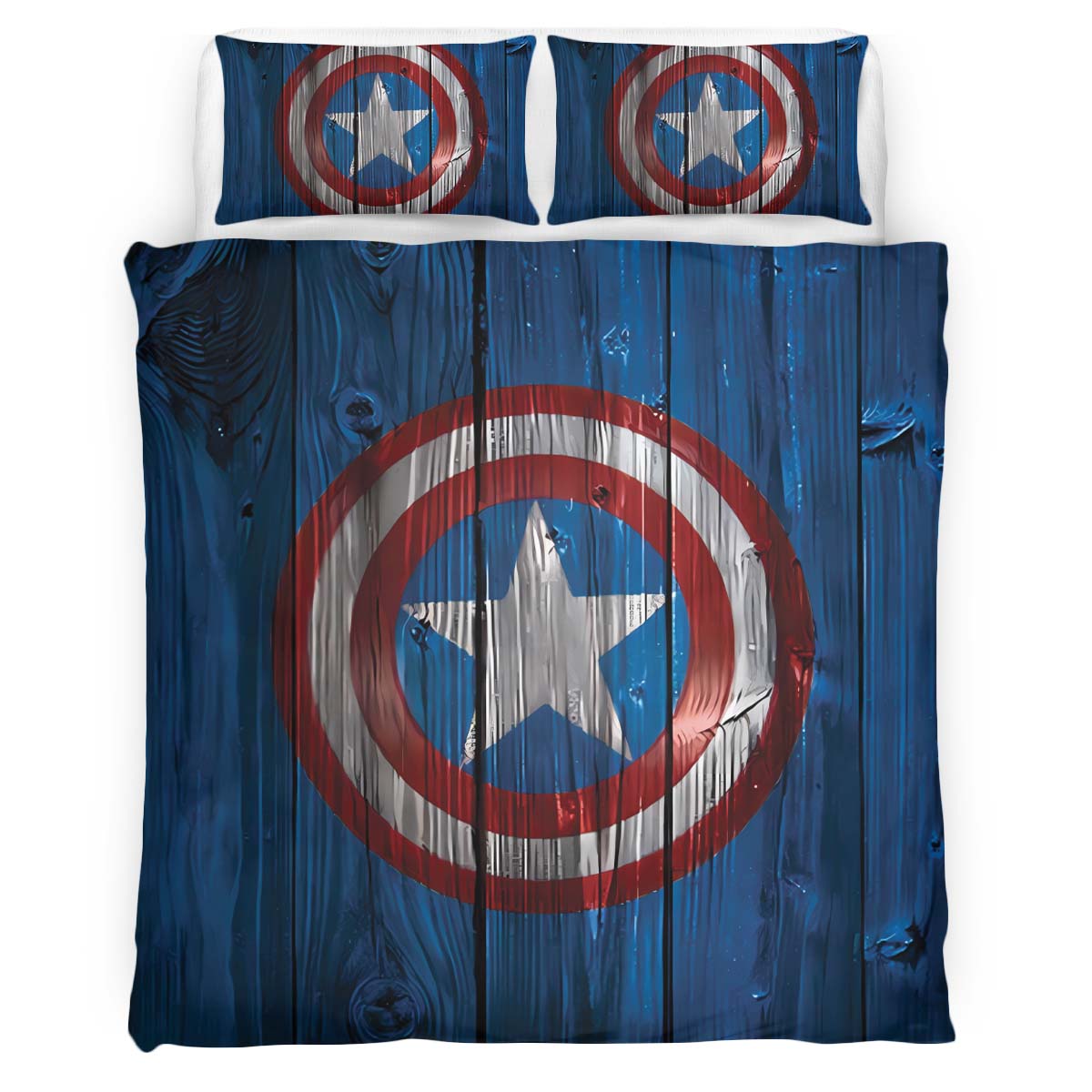 Captain America Shield 3 Duvet Cover
