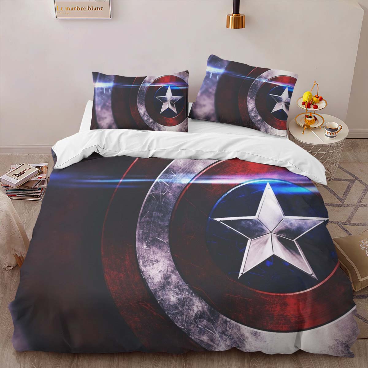 Captain America Shield 4 Duvet Cover 2