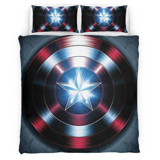 Captain America Shield 5 Duvet Cover