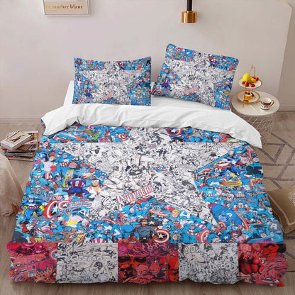 Captain America vs Red Skull Duvet Cover 2