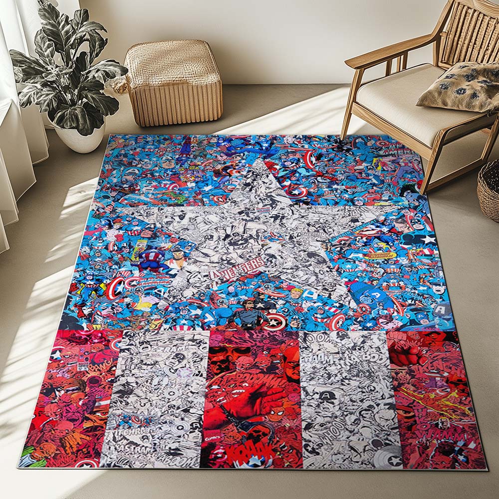Captain America vs Red Skull Rug 2