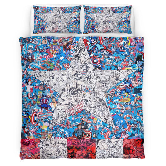 Captain America vs Red Skull Duvet Cover
