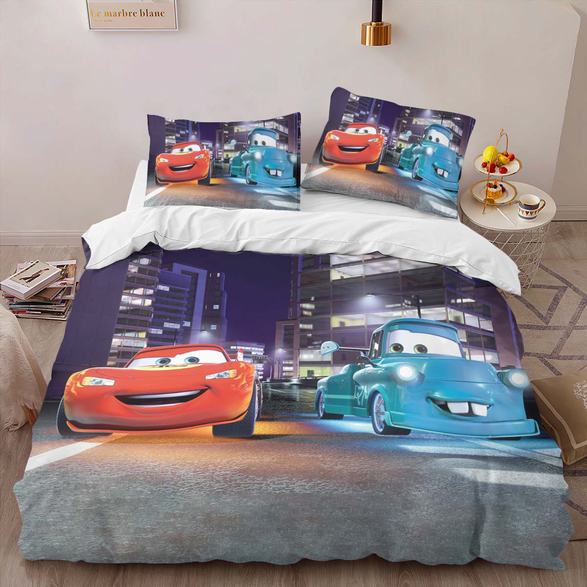 Cars 95 Lightning McQueen and Tokyo Mater Duvet Cover 2