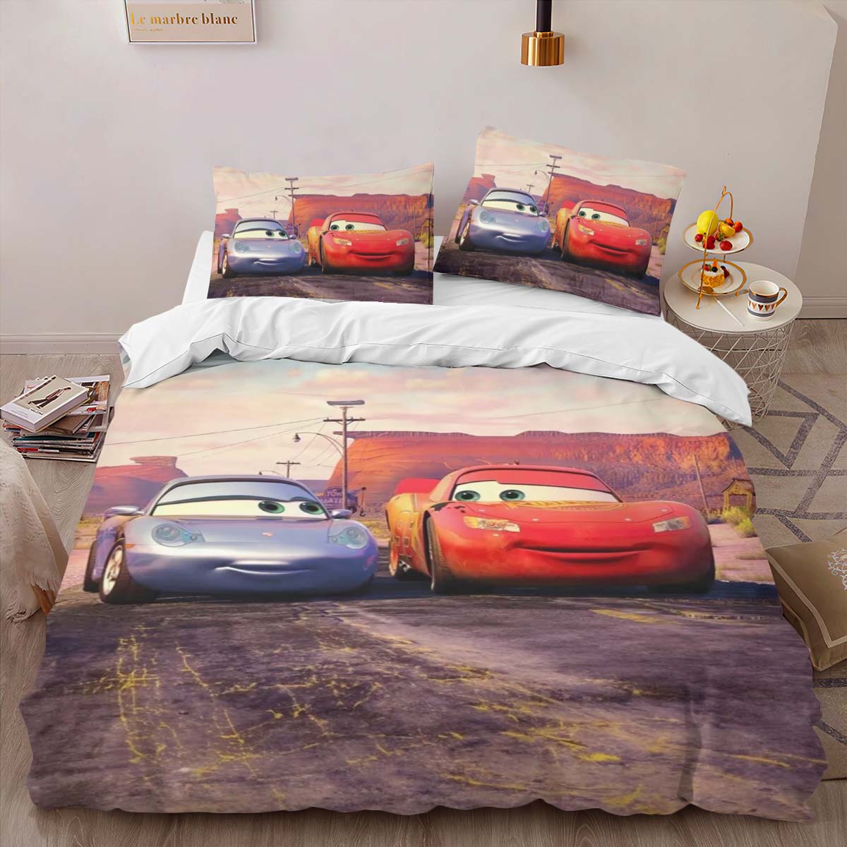 Cars Lightning McQueen and Sally Carrera Duvet Cover 2