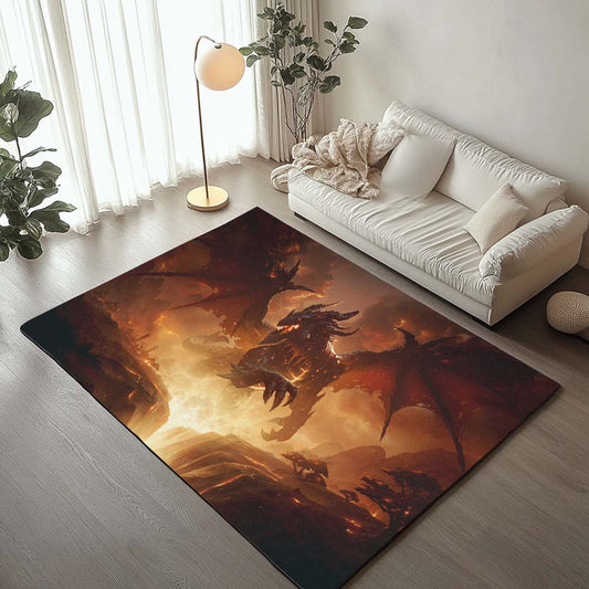Cataclysm Classic Deathwing The Destroyer World of Warcraft Rug