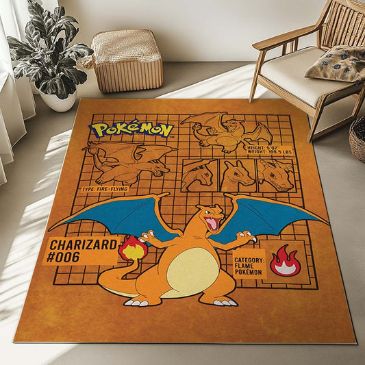 Charizard Pokemon 12 Rug