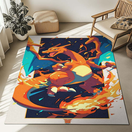 Charizard Pokemon 5 Rug