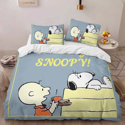 Charlie Brown and Snoopy Peanuts 3 Duvet Cover 2