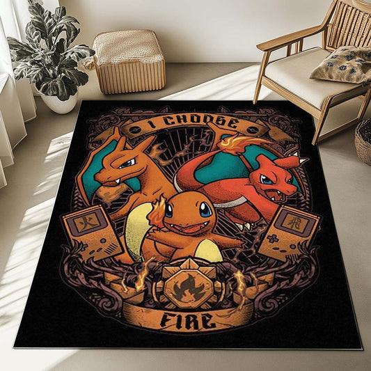 Charmander Charmeleon Charizard Fire Pokemon Rug
