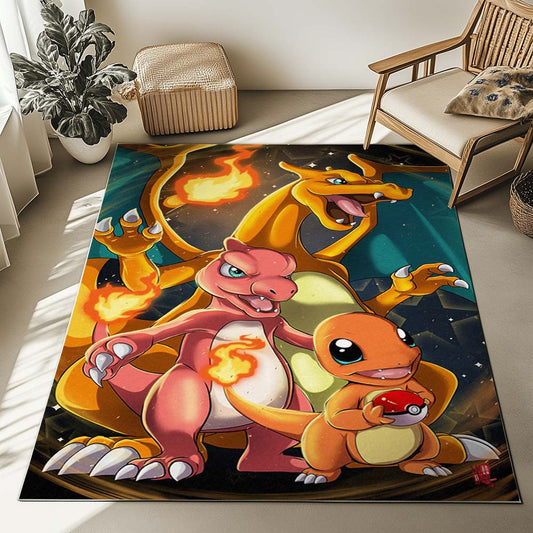 Charmander Charmeleon Charizard Pokemon Rug