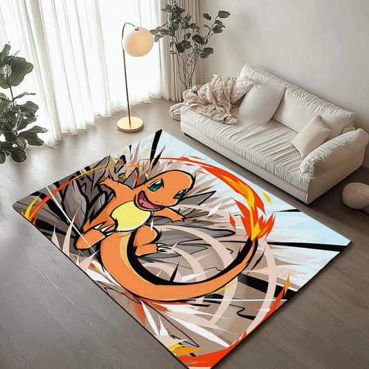 Charmander Fire Pokemon 4 Rug