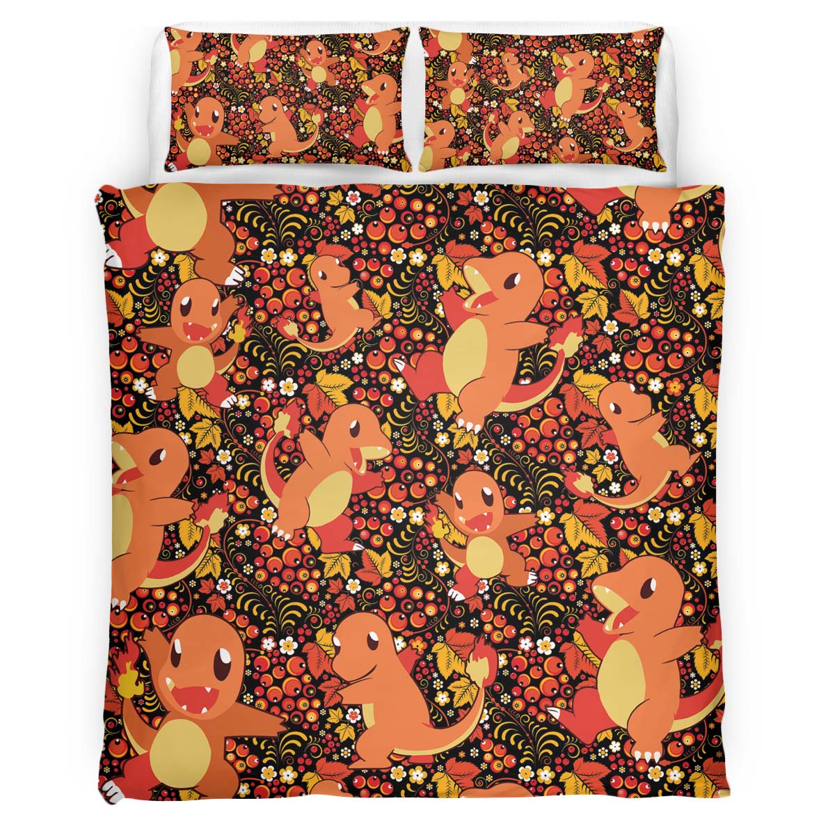 Charmander Fire Pokemon Duvet Cover