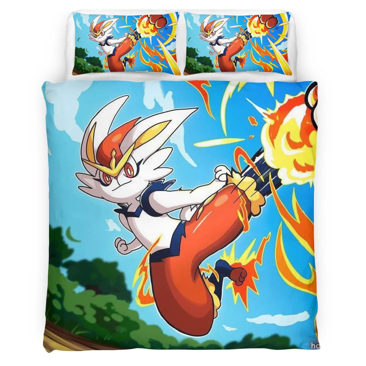 Cinderace Pokemon 5 Duvet Cover