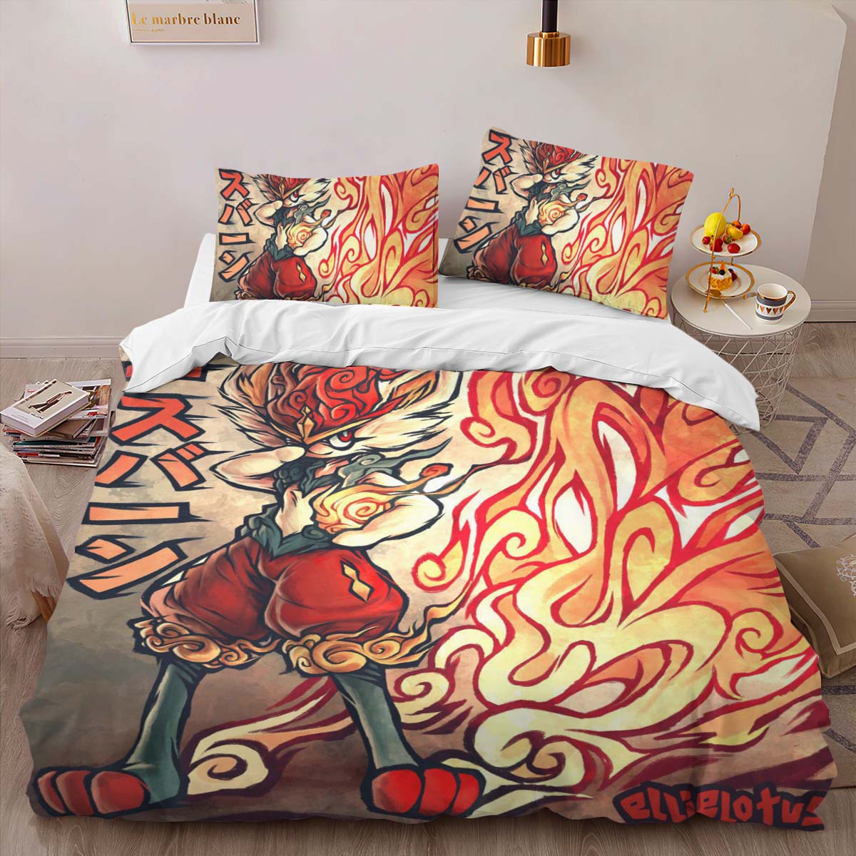 Cinderace Pokemon 6 Duvet Cover 2