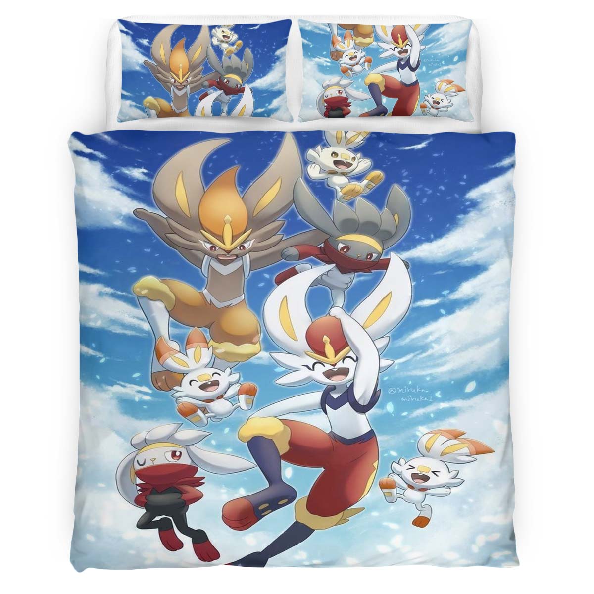 Cinderace Pokemon Duvet Cover
