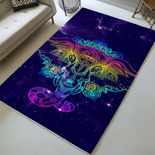 Colorful Elephant Style 02 Rug