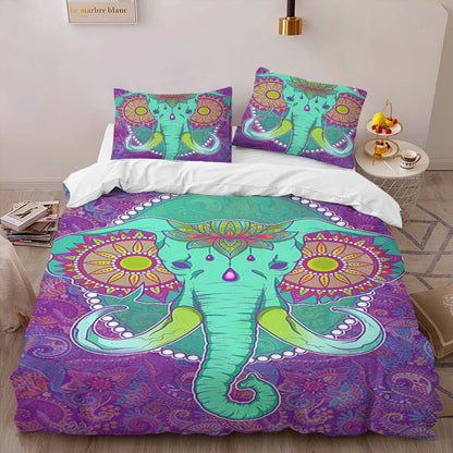 Colorful Elephant Style Duvet Cover 2