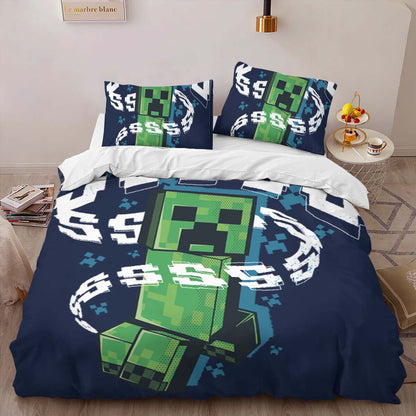 Creeper in Minecraft Game 03 Duvet Cover 2