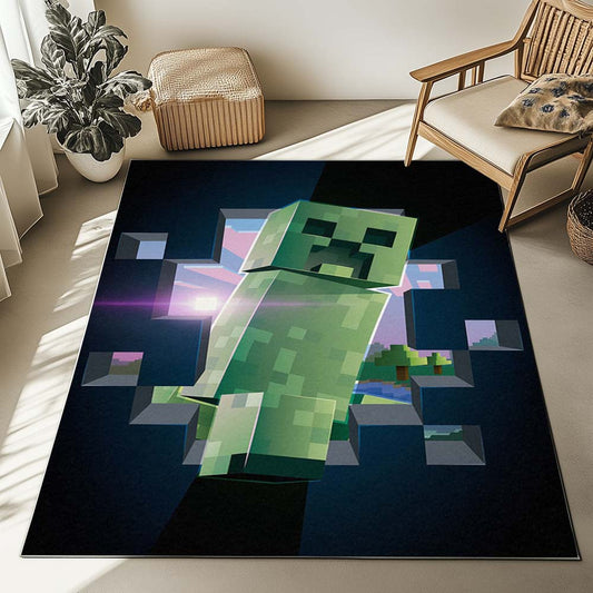 Creeper in Mincraft Game Rug