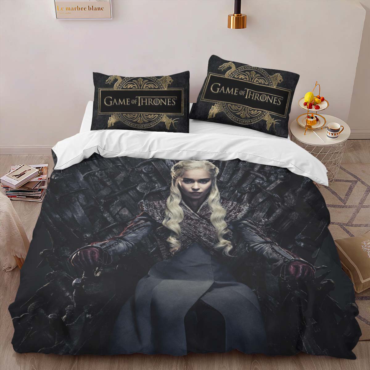 Daenerys Targaryen on the Iron Throne Duvet Cover 2