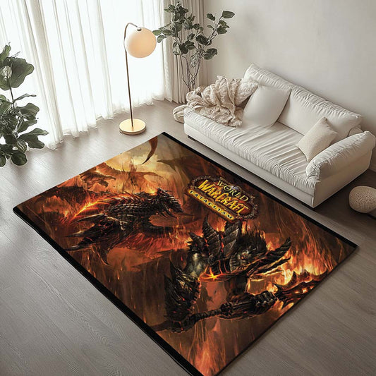 Deathwing The Destroyer World of Warcraft 3 Rug