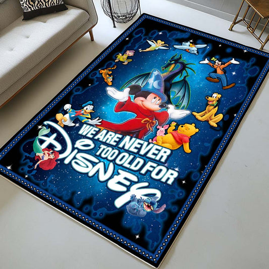 Disney Mickey Mouse We Are Never Too Old For Disney Rug