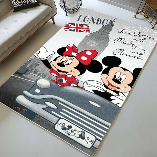 Disney Mickey Mouse and Minnie Mouse in London Rug
