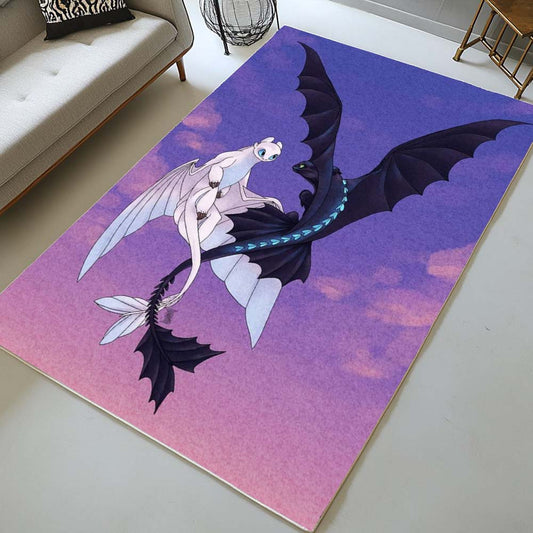 Dragons Toothless and Lightfury 10 Rug