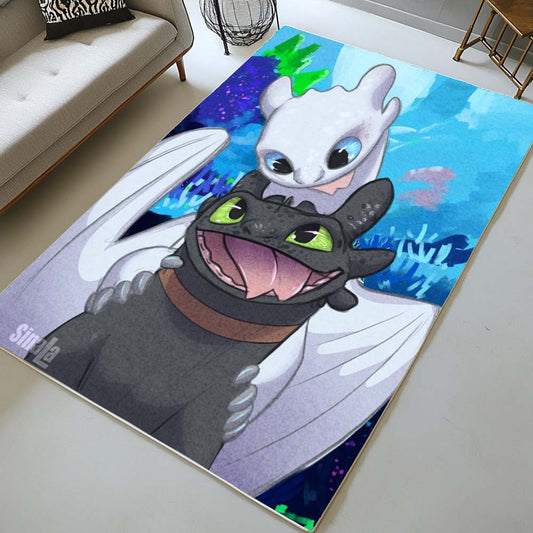 Dragons Toothless and Lightfury 12 Rug