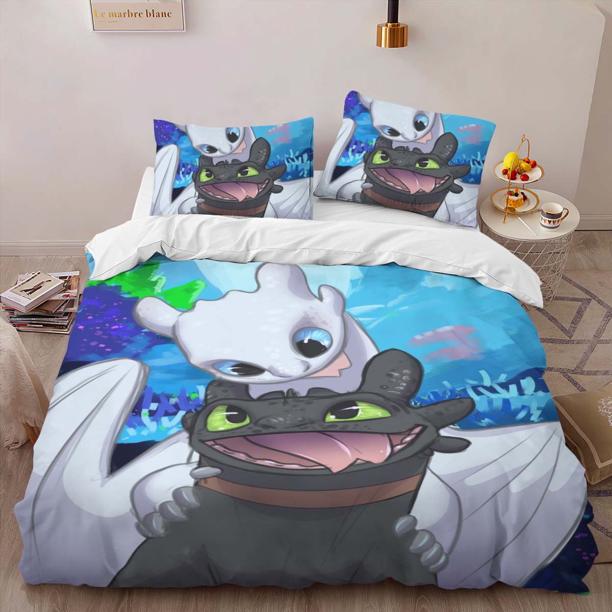 Dragons Toothless and Lightfury 12 Duvet Cover 2