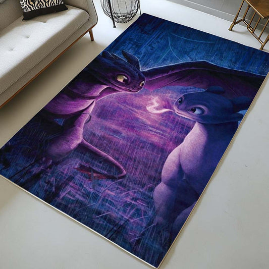 Dragons Toothless and Lightfury 13 Rug