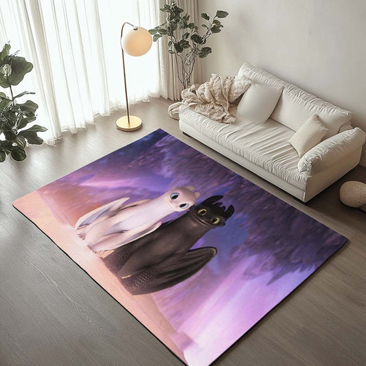 Dragons Toothless and Lightfury 14 Rug