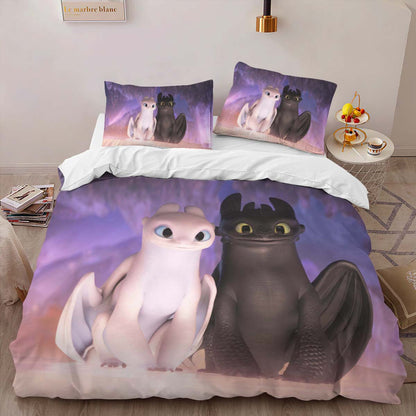 Dragons Toothless and Lightfury 14 Duvet Cover 2