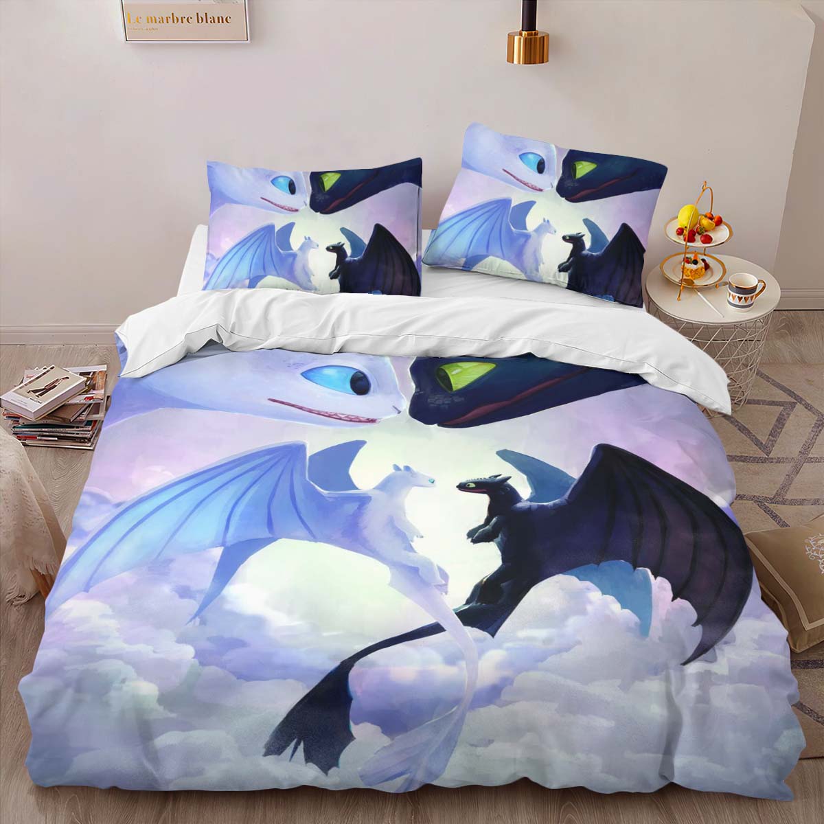 Dragons Toothless and Lightfury 2 Duvet Cover 2