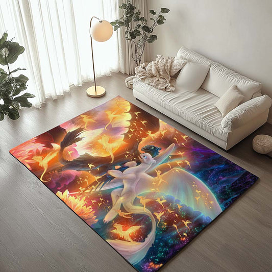 Dragons Toothless and Lightfury 3 Rug