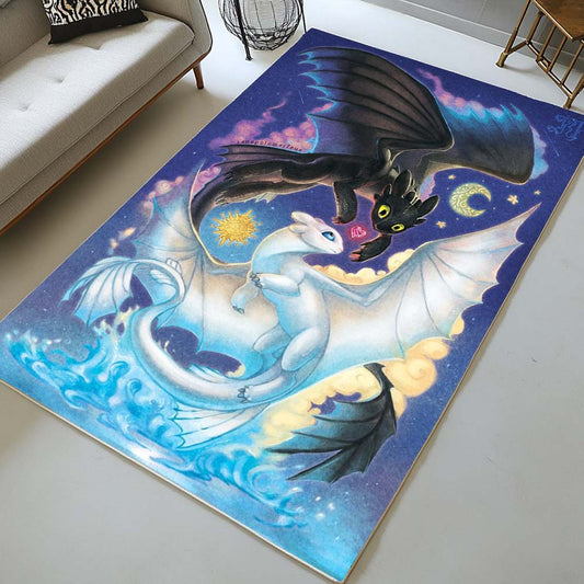 Dragons Toothless and Lightfury 5 Rug