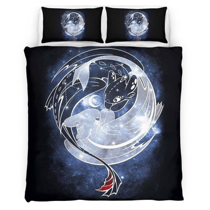 Dragons Toothless and Lightfury 7 Duvet Cover
